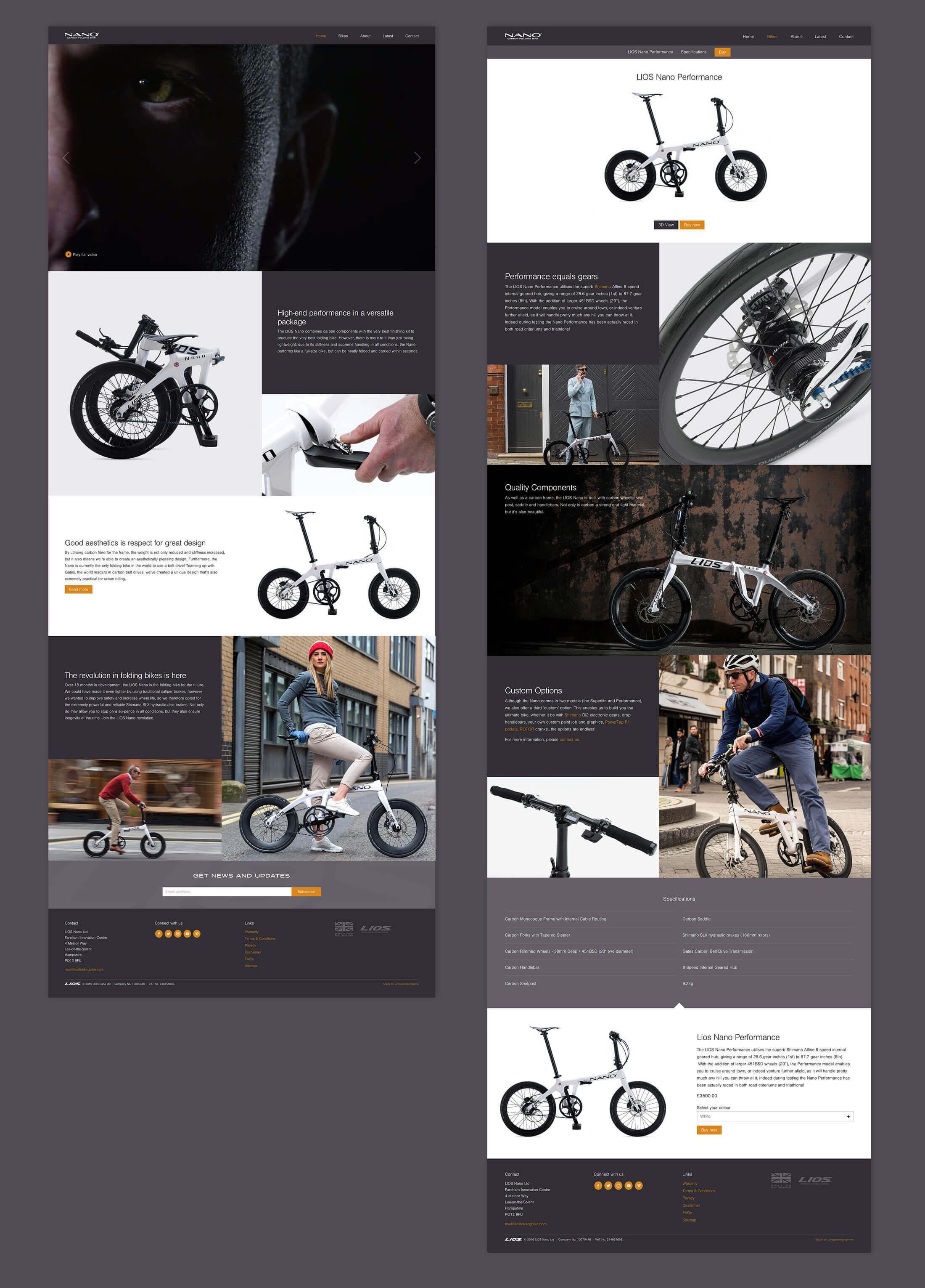Lios Nano website template designs