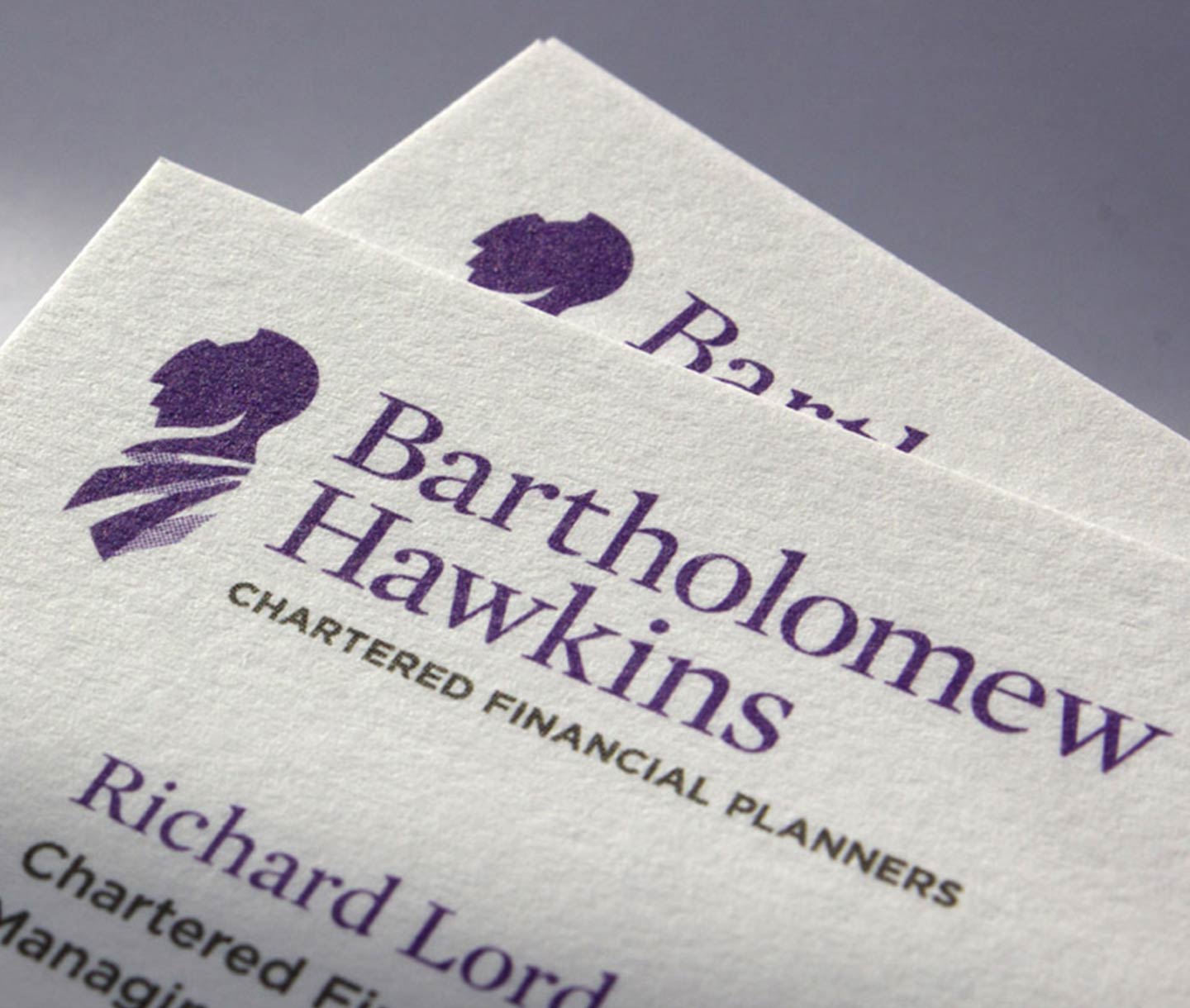 Bartholomew Hawkins business card design