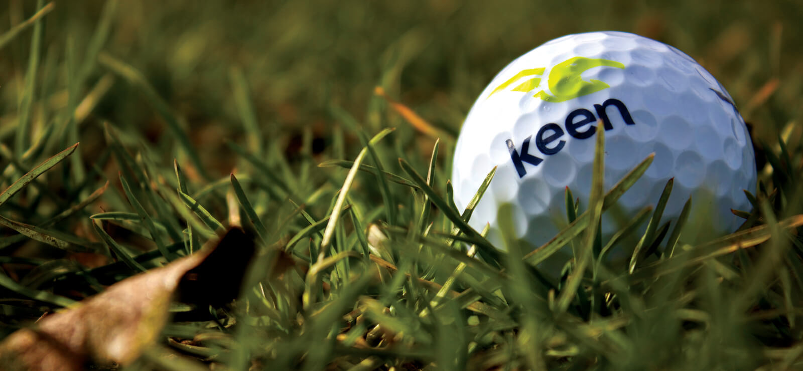 Keen branded golf ball