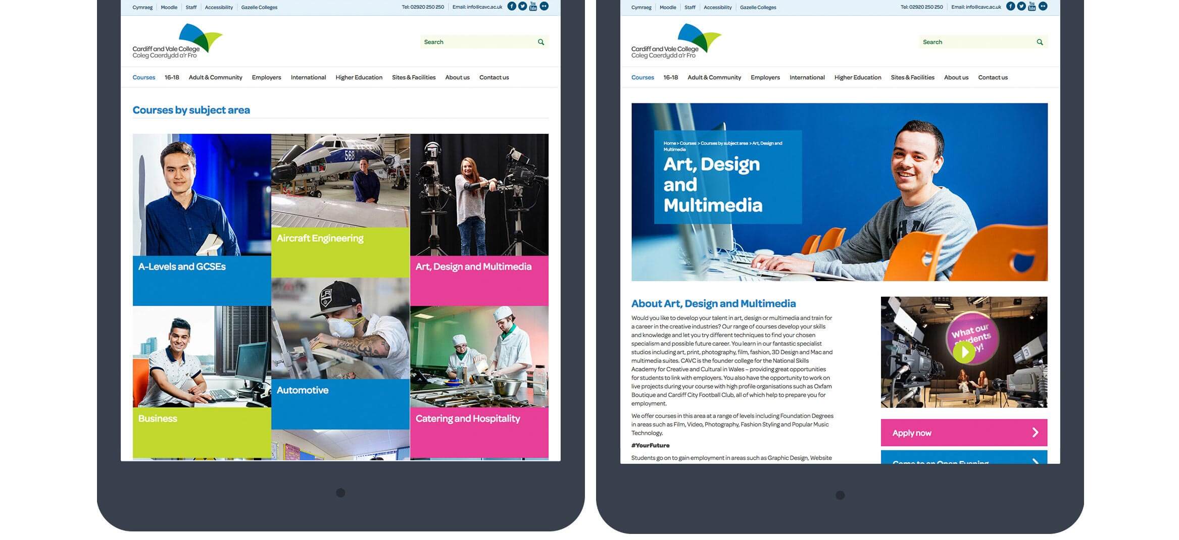 CAVC responsive design Cardiff