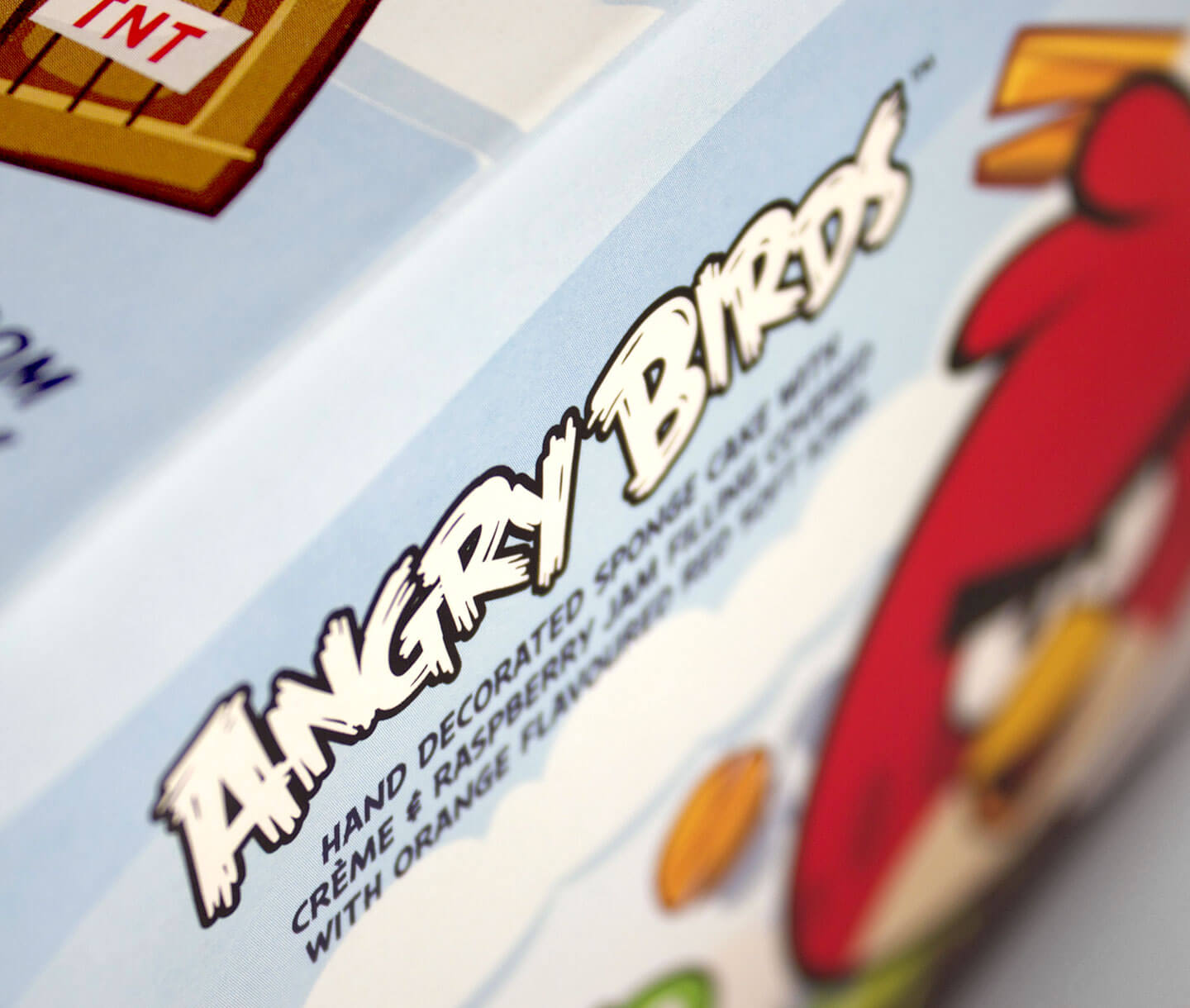 angry birds cake packaging design