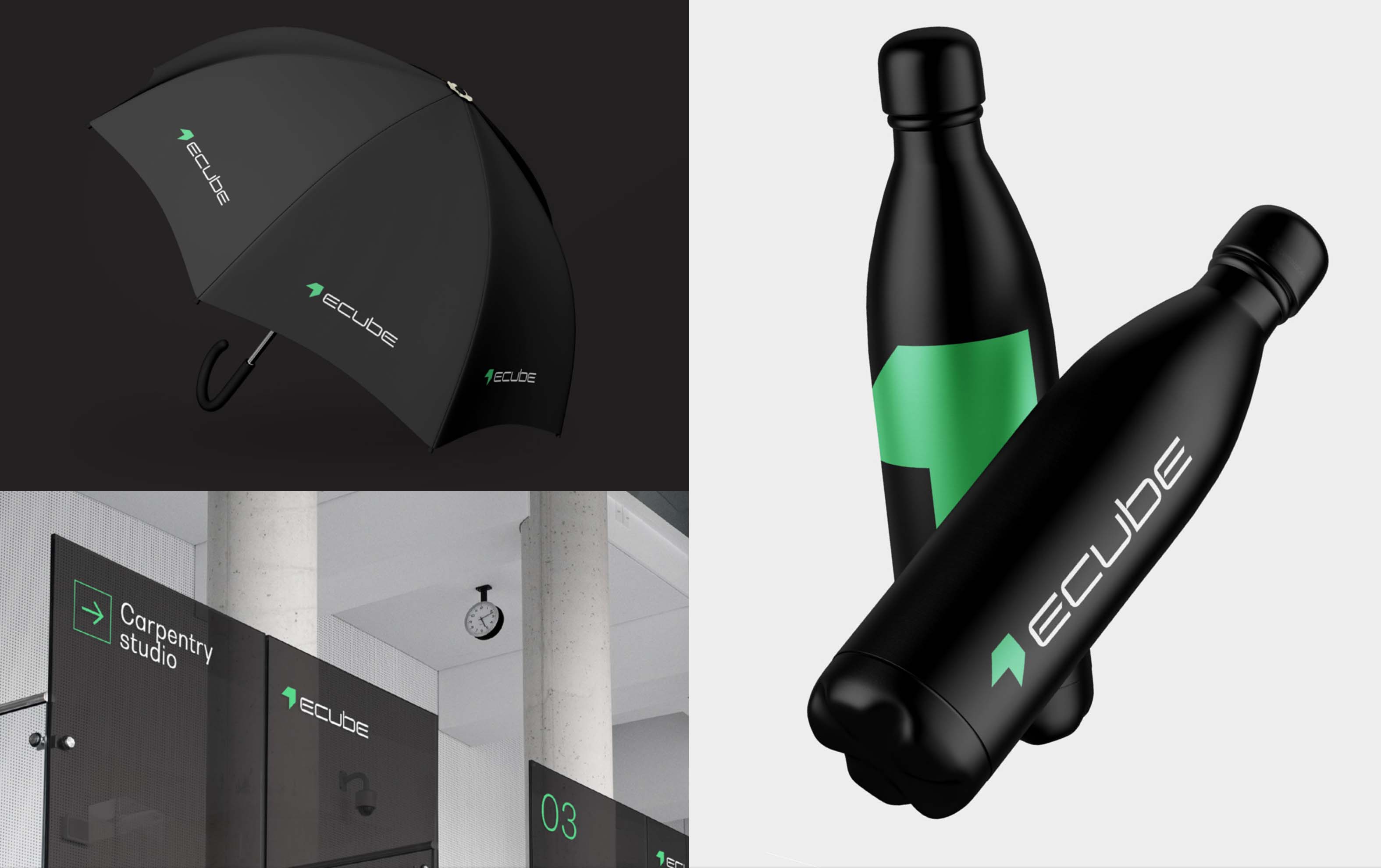 ecube logo, various applications