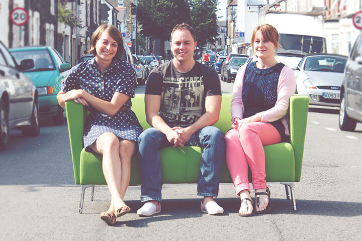 Bernie, Rob and Sarah at Limegreentangerine