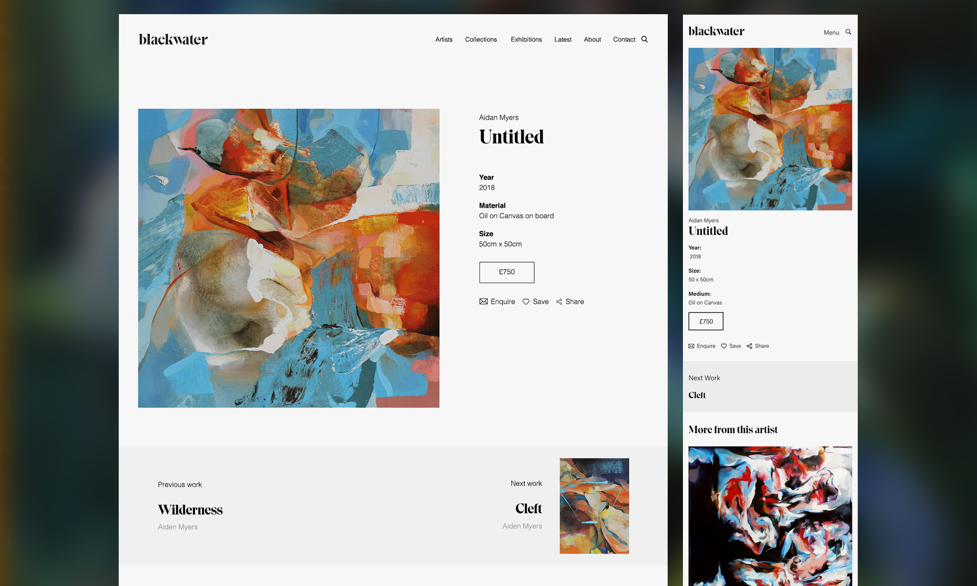 blackwater gallery ecommerce