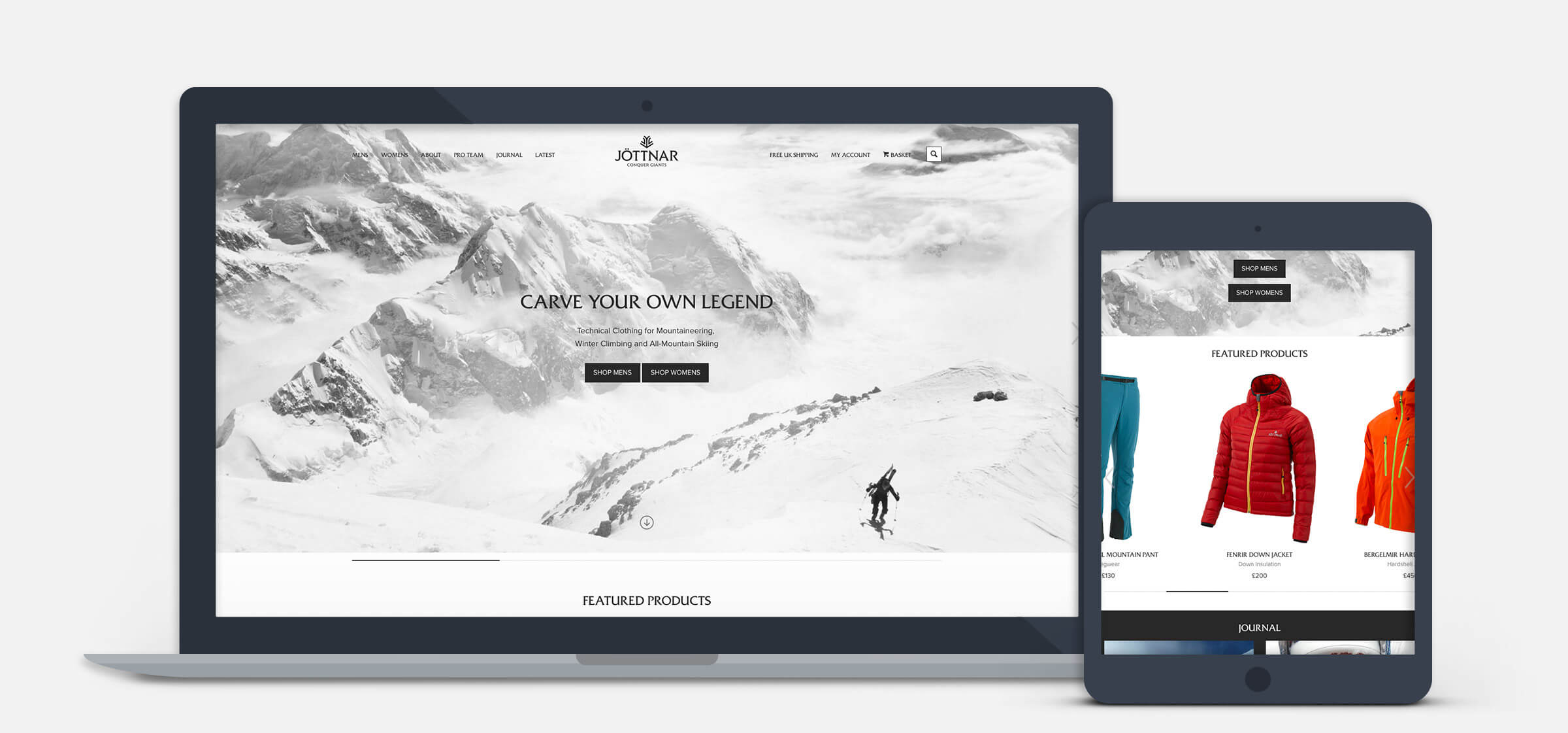Jottnar eCommerce website design Cardiff