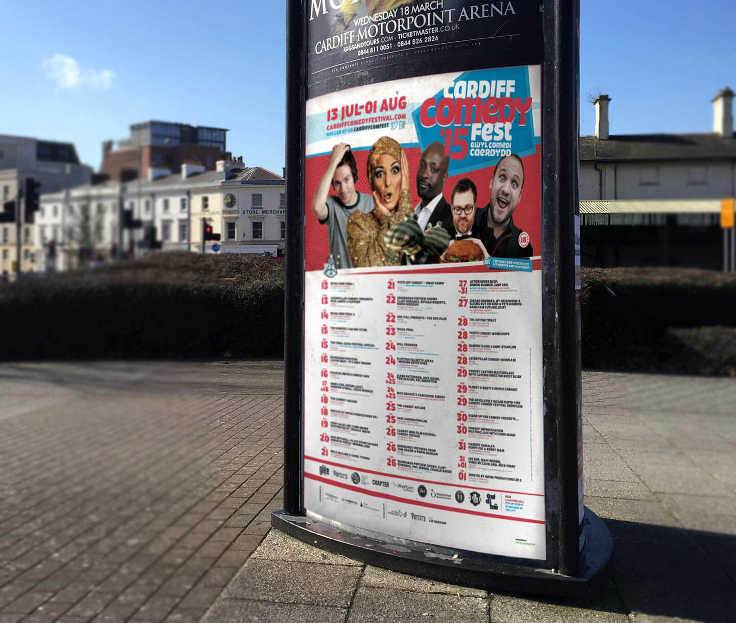 Cardiff Comedy Fest advertising design cardiff