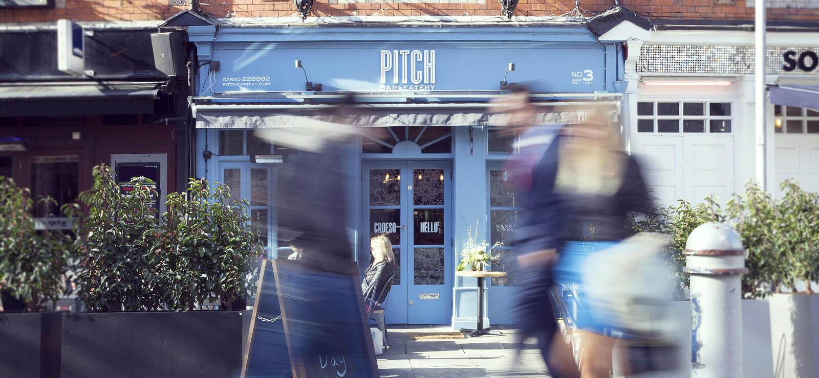 Pitch bar and eatery exterior