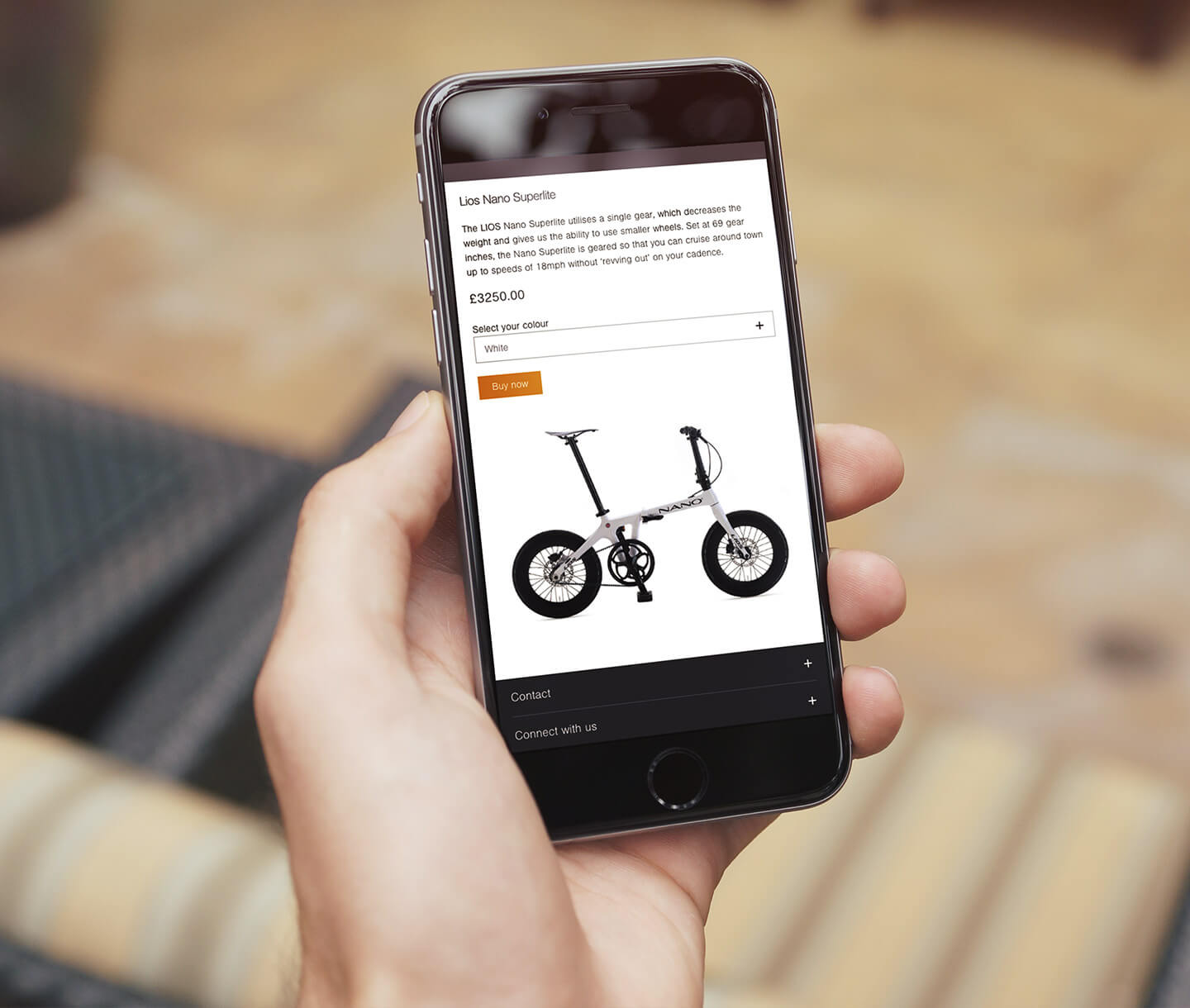 Lios folding bikes, with mobile optimised shop