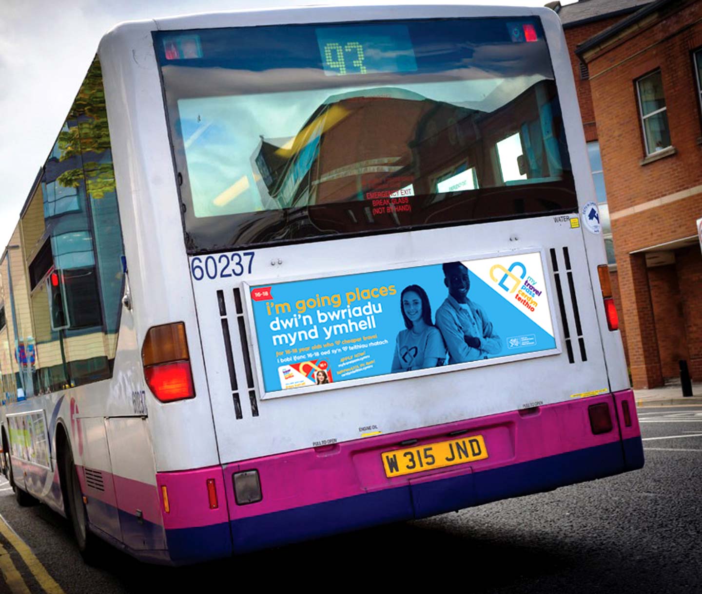 My Travel Pass bus advertising