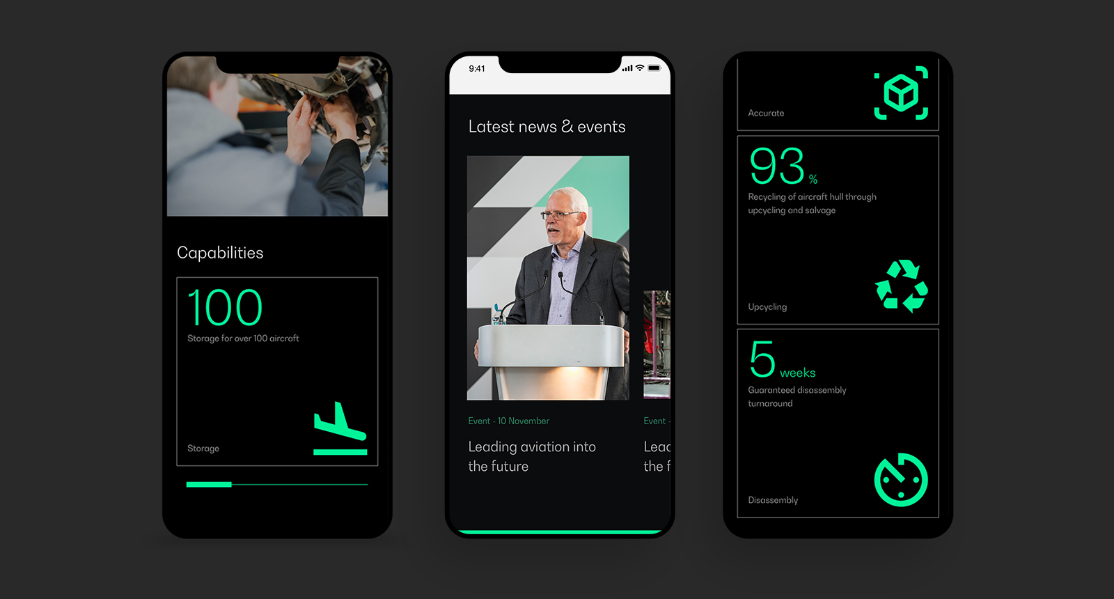 ecube aero mobile website