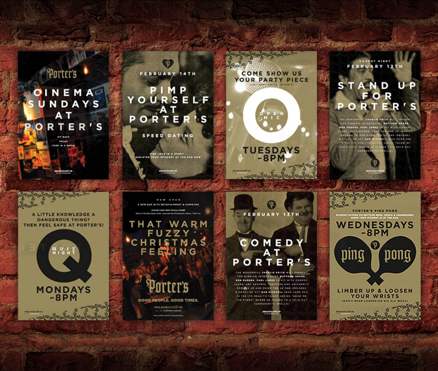 Porters event advertising cardiff