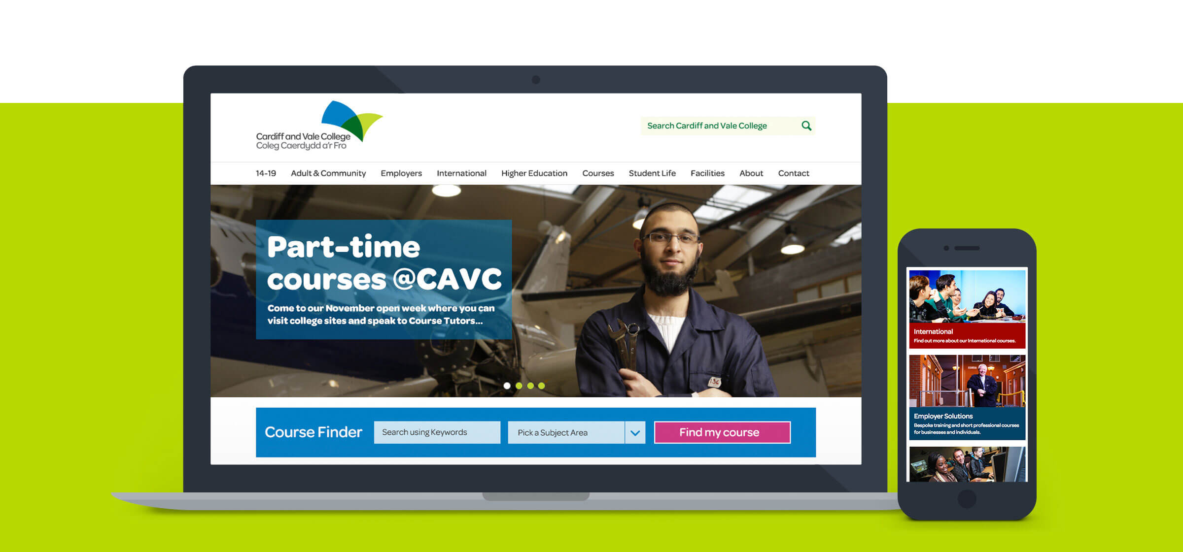 CAVC web design Cardiff