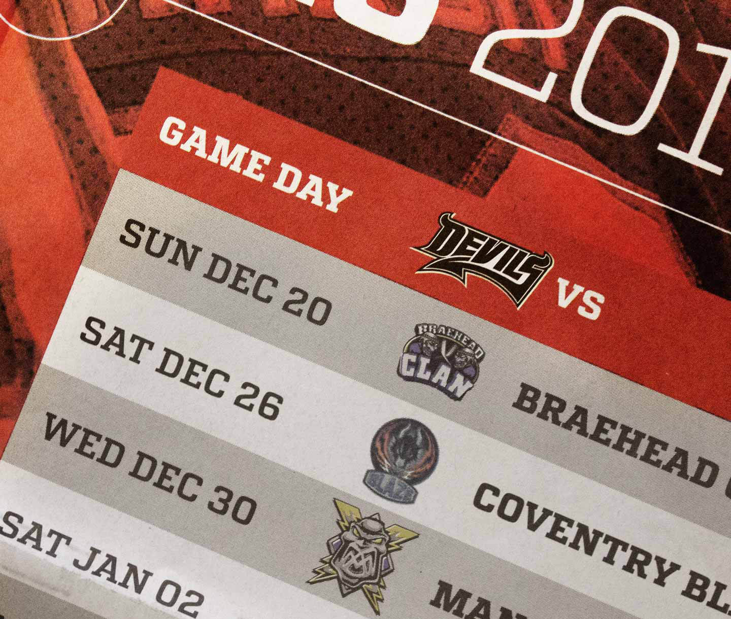 cardiff devils advertising design
