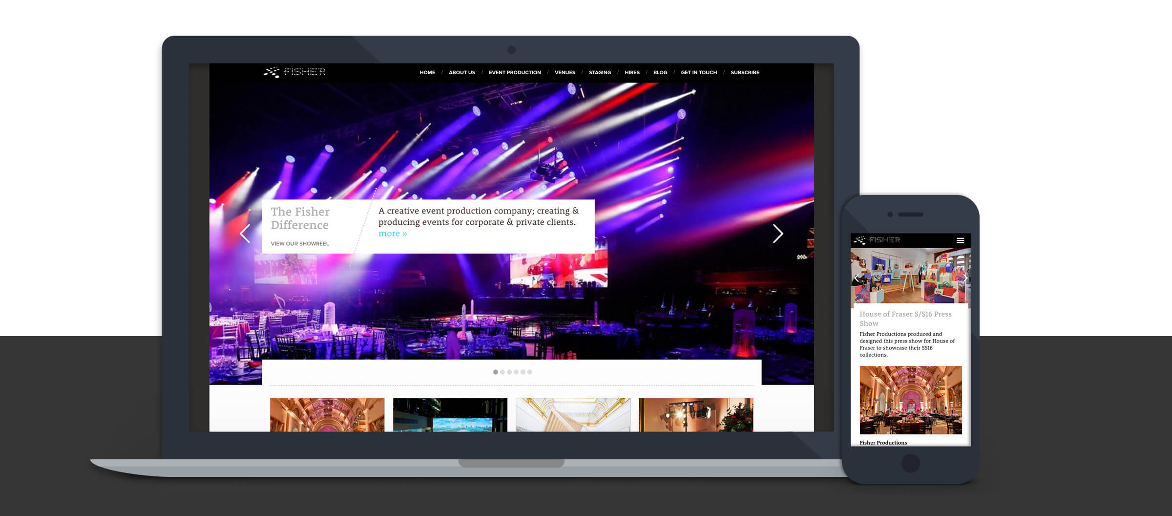 fisher productions responsive web design