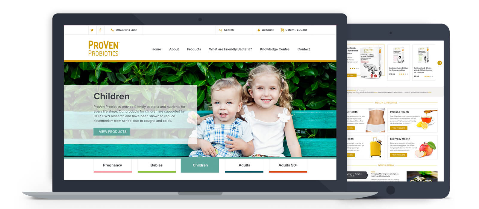 Proven probiotic responsive web design