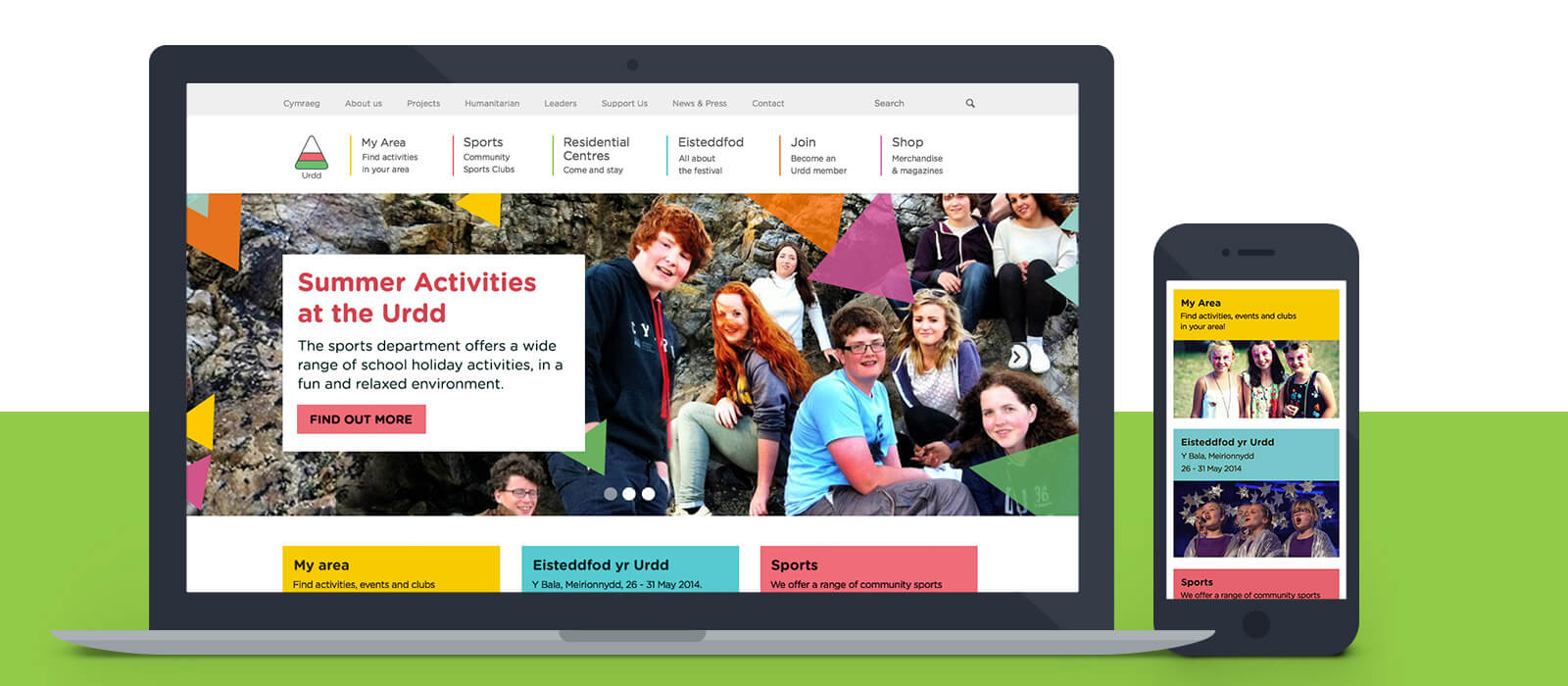 Urdd responsive website