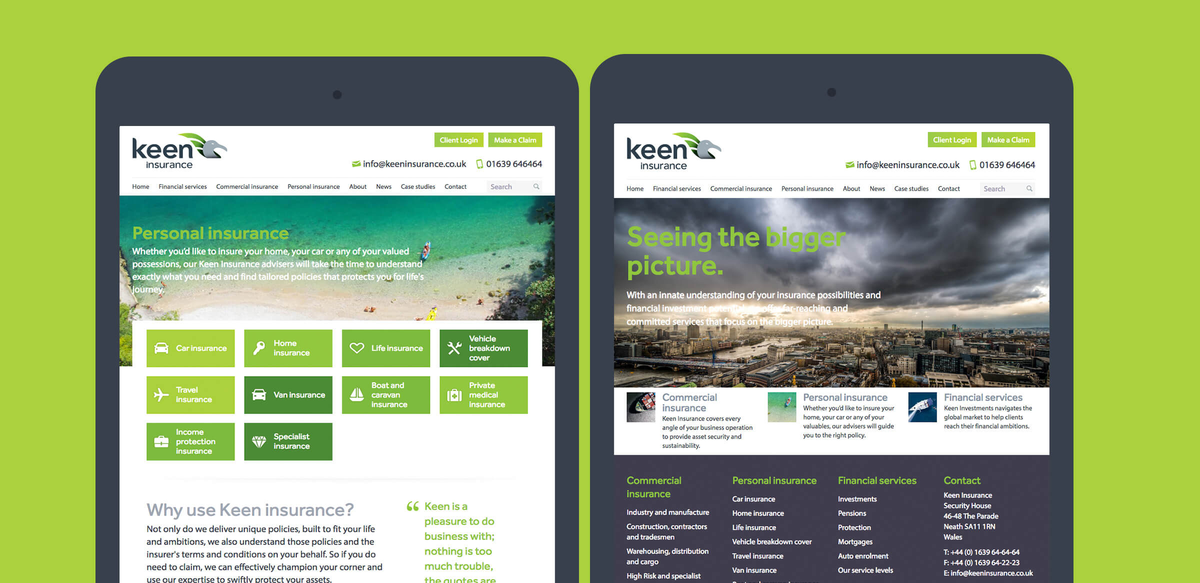 Keen responsive website