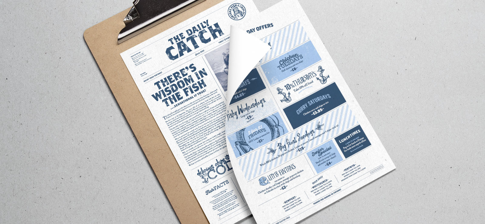 Fintans menu design