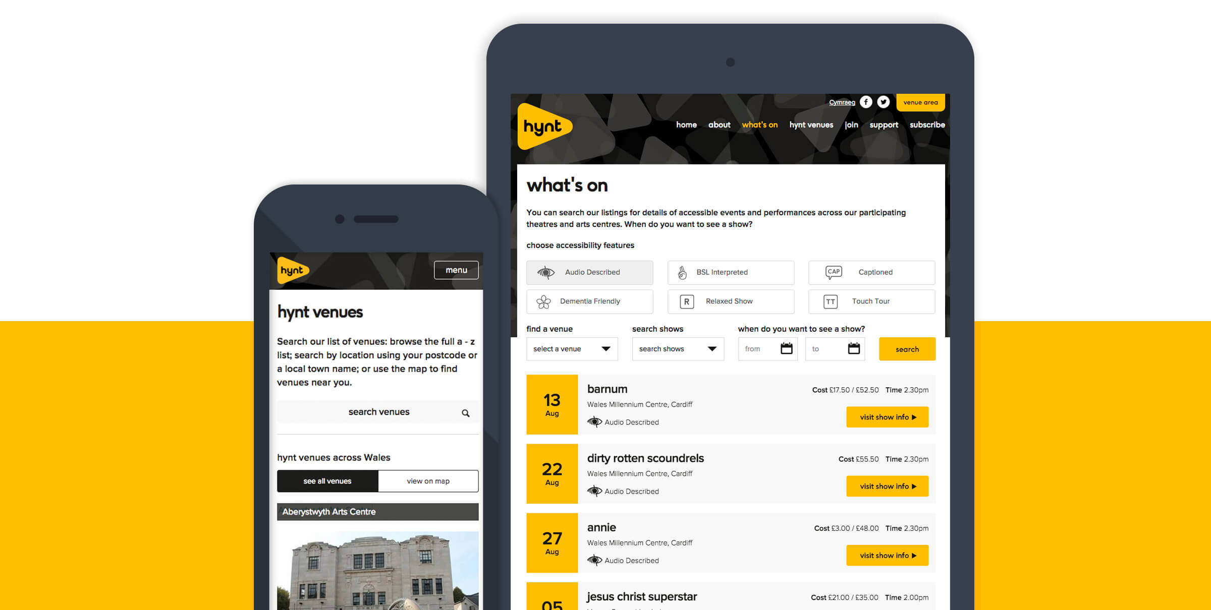 Hynt responsive website design