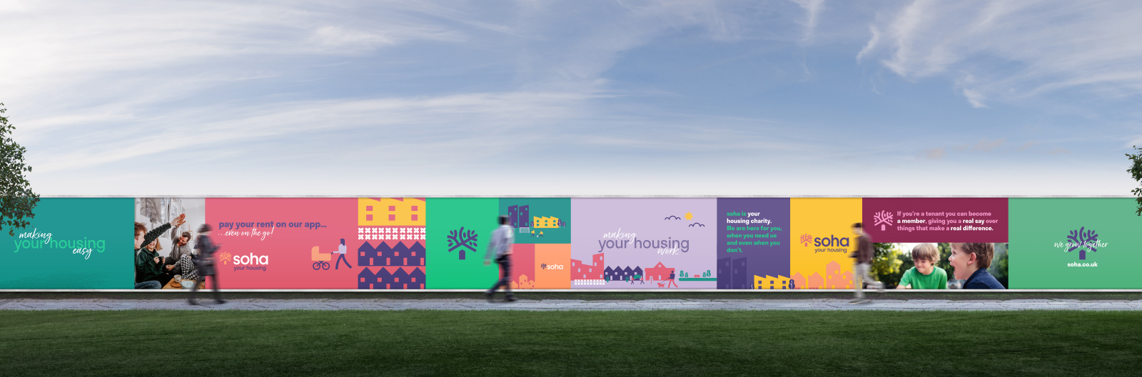 branded construction hoarding