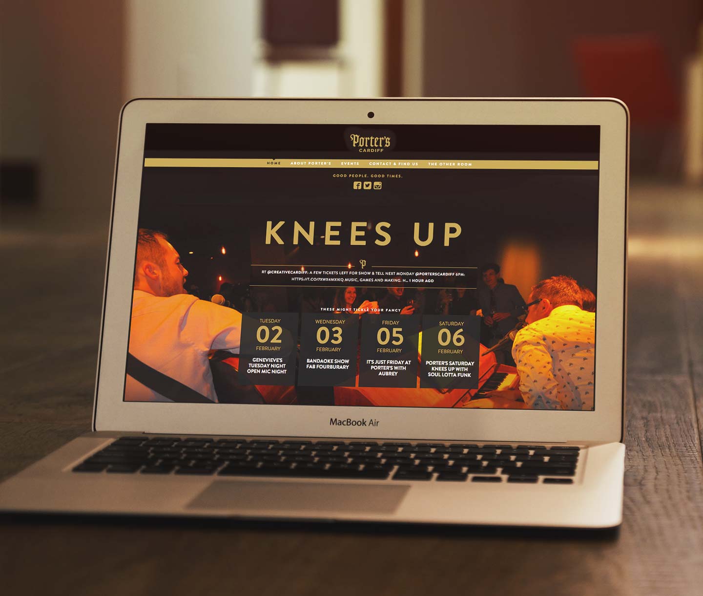 Porters website design Cardiff